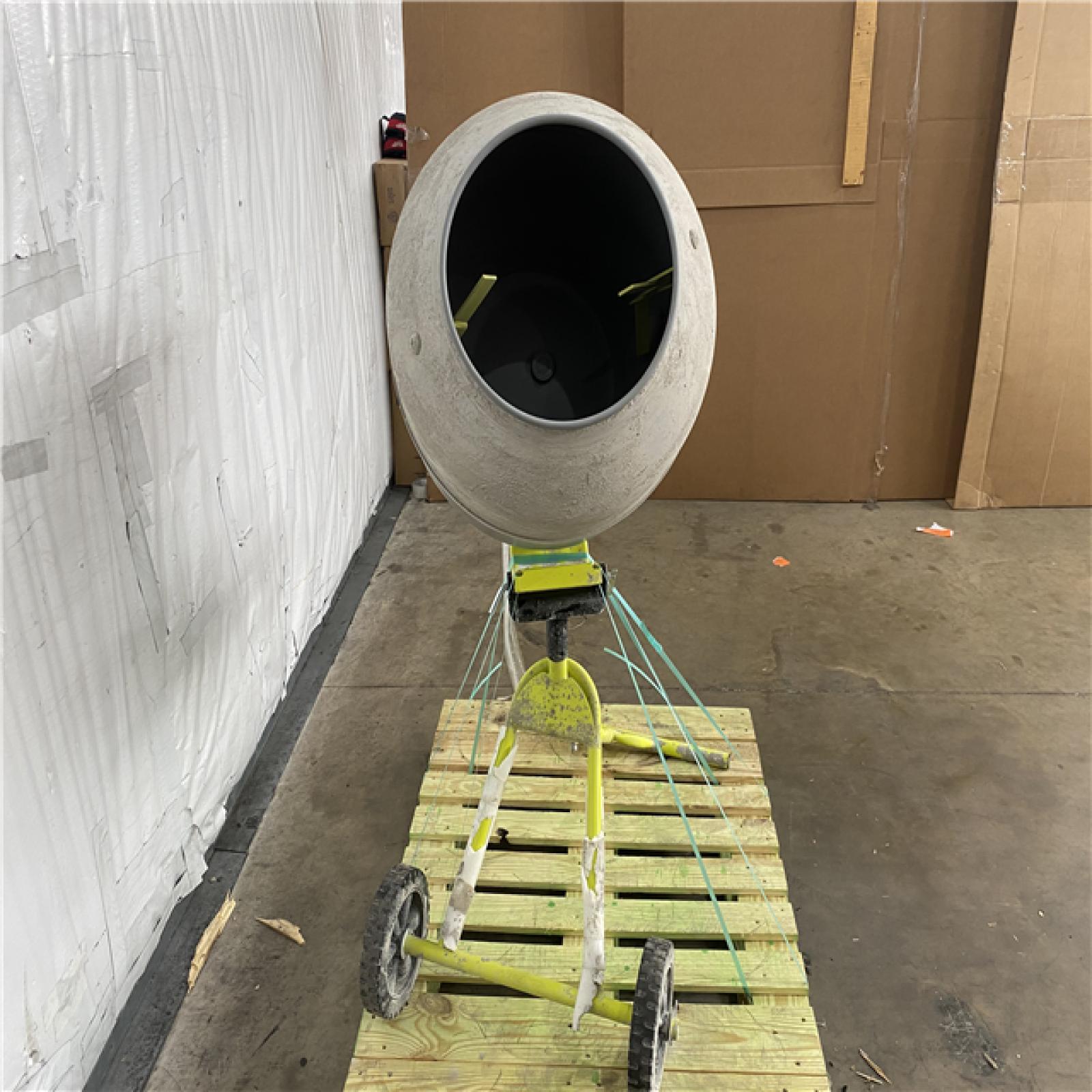 Houston Location AS IS - Outdoor Power Equipment RYOBI 5.0 CU. FT . Portable Concrete Mixer