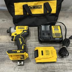 AS-IS DEWALT Atomic 20V Max Lithium-Ion Brushless Cordless Compact 1/4 in. Impact Driver Kit
