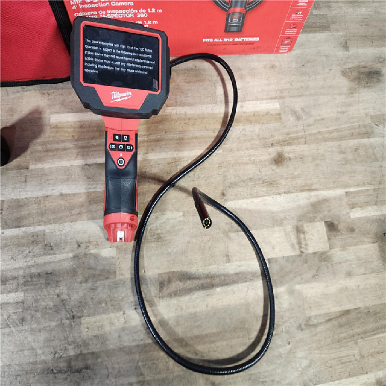 HOUSTON LOCATION - AS-IS MILWAUKEE M12 12V Lithium-Ion Cordless M-SPECTOR 360-Degree 4 Ft. Inspection Camera Kit