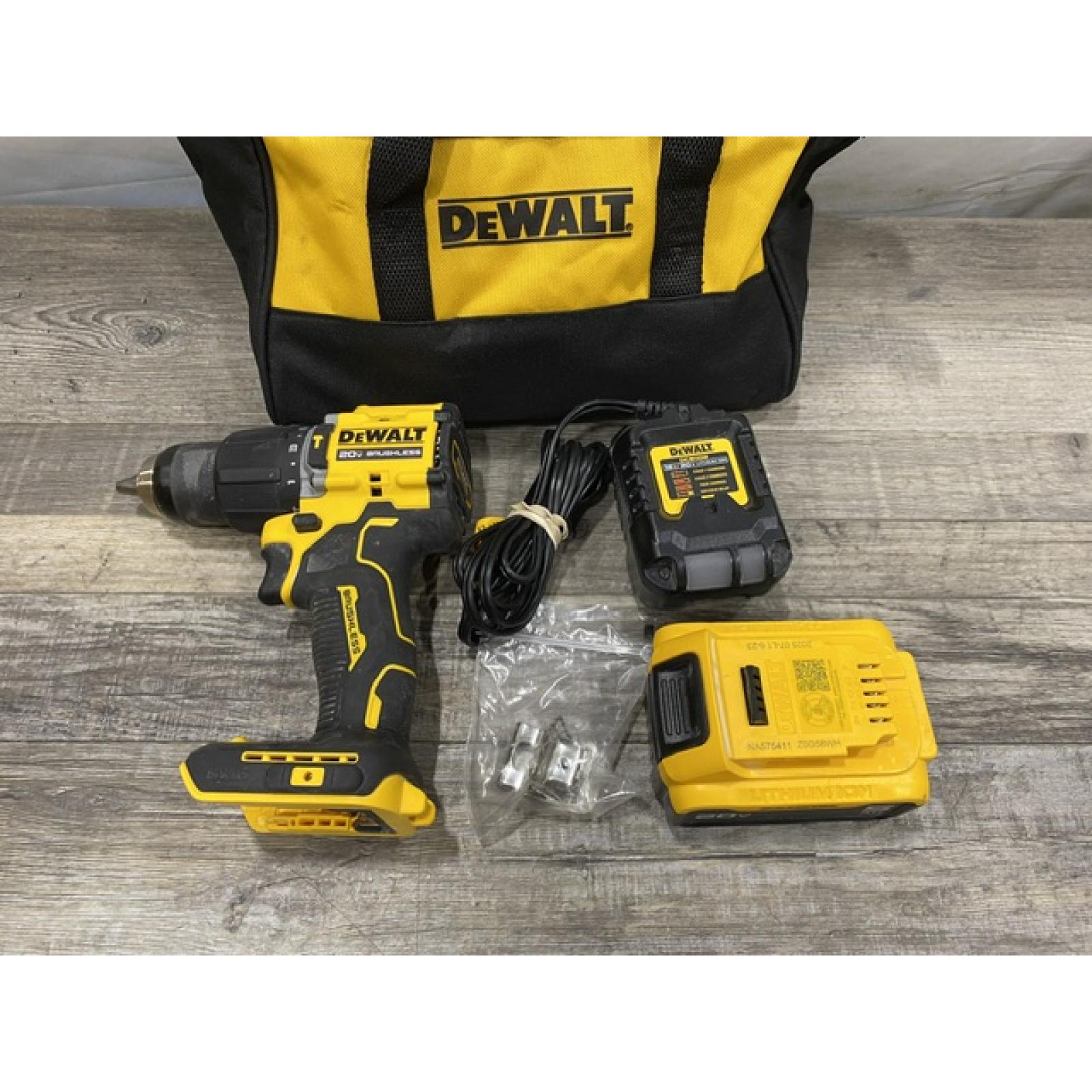 AS-IS DEWALT ATOMIC 20V Lithium-Ion Cordless 1/2 in. Hammer Drill Kit