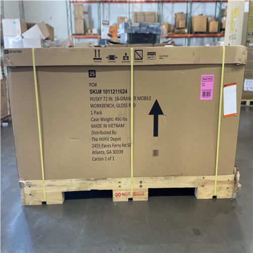 DALLAS LOCATION- HUSKY 72 in. W x 21 in. D Standard Duty Gloss Red Mobile Workbench