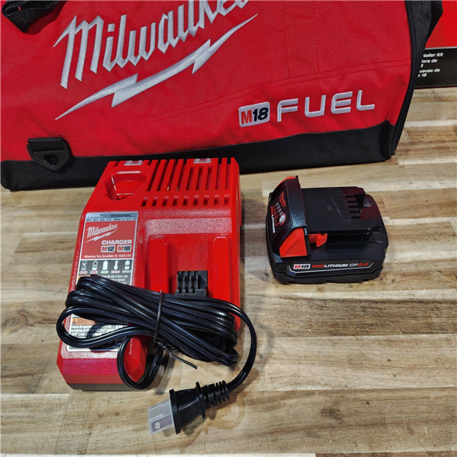 HOUSTON LOCATION - AS-IS (APPEARS LIKE NEW) Milwaukee M18 FUEL GEN II 18V 18-Gauge Lithium-Ion Brushless Cordless Brad Nailer Kit with One 2.0 Ah Battery  Charger and Bag