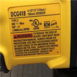 AS-IS DEWALT FLEXVOLT 60V MAX Cordless Brushless 4.5 in. to 6 in. Small Angle Grinder with Kickback Brake (Tool Only)