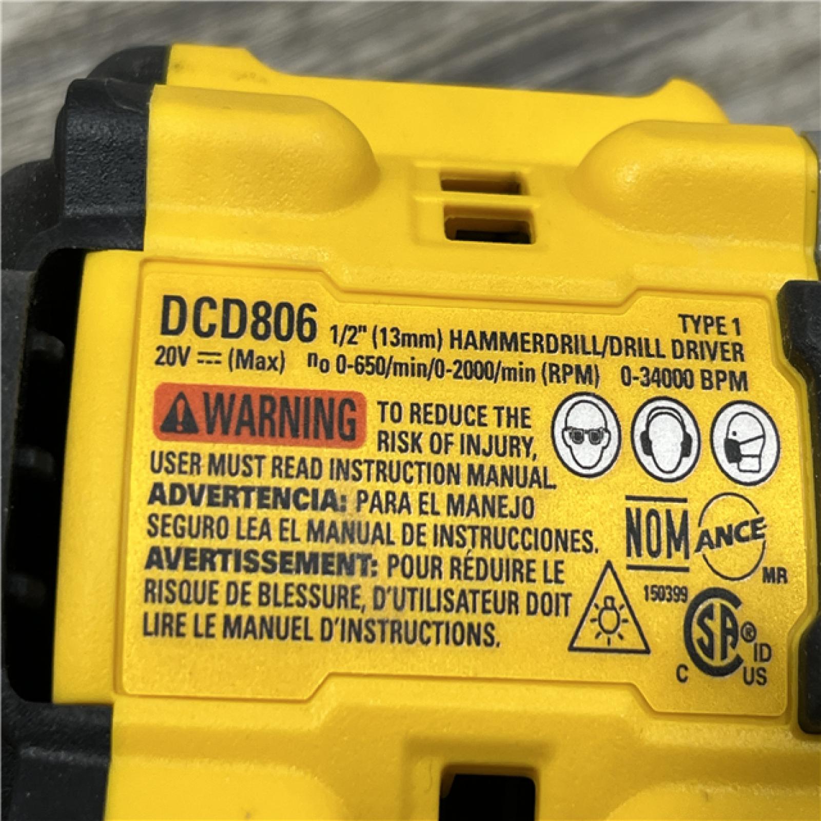 AS-IS DEWALT 20V XR Brushless Cordless 1/2 in. Hammer Drill (Tool-Only)