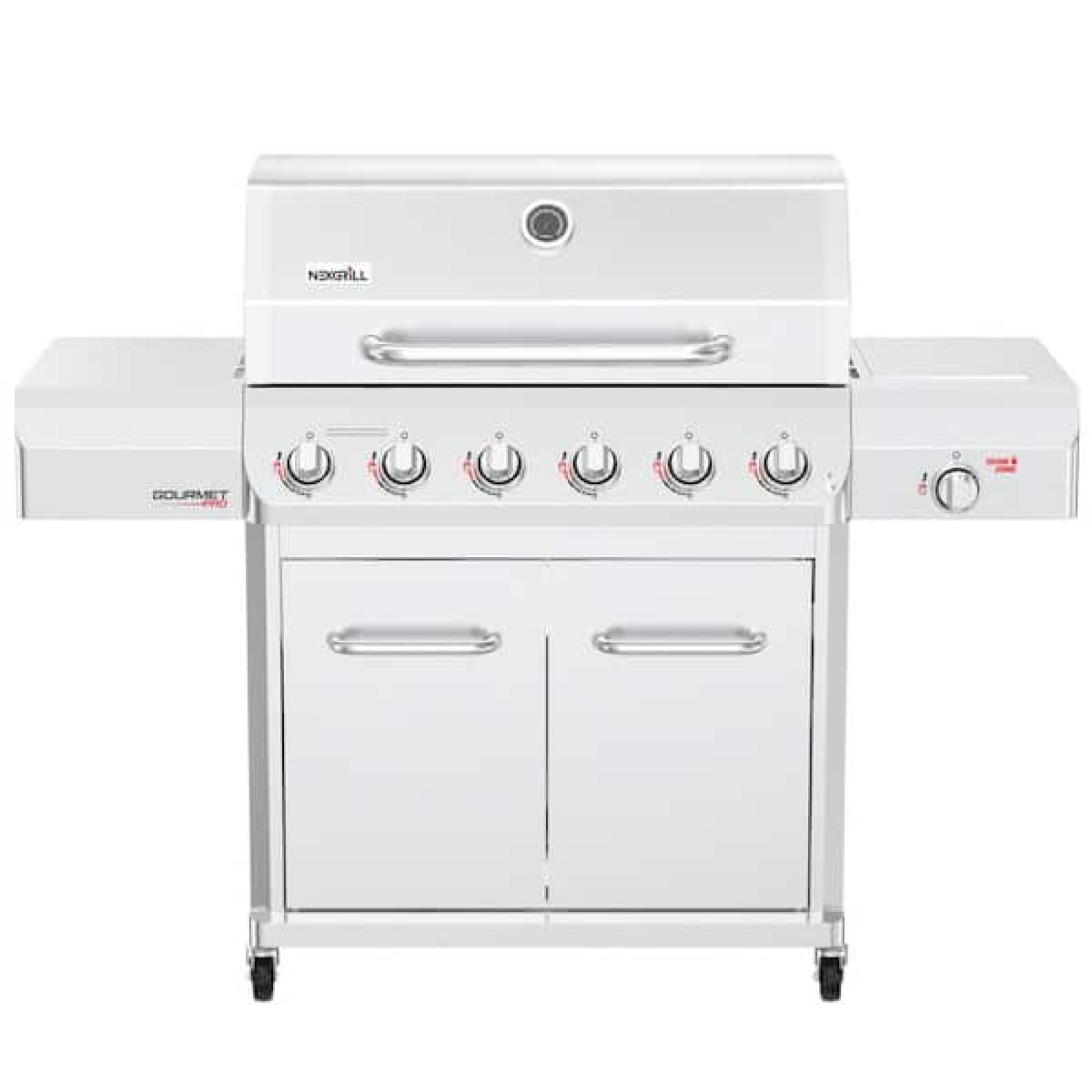 Phoenix Nexgrill Gourmet Pro 6-Burner Stainless Steel Propane Gas Grill with Searing Side Burner and Griddle Max Insert