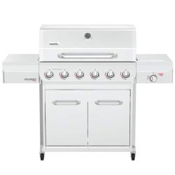 Phoenix Nexgrill Gourmet Pro 6-Burner Stainless Steel Propane Gas Grill with Searing Side Burner and Griddle Max Insert