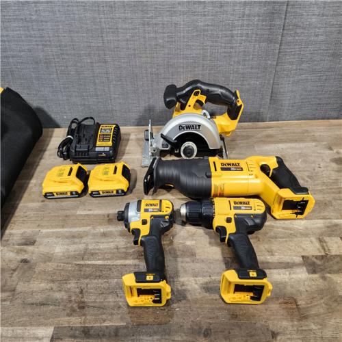 HOUSTON LOCATION - AS-IS DEWALT 4 TOOL COMBO KIT W/ (2) BATTERY & CHARGER