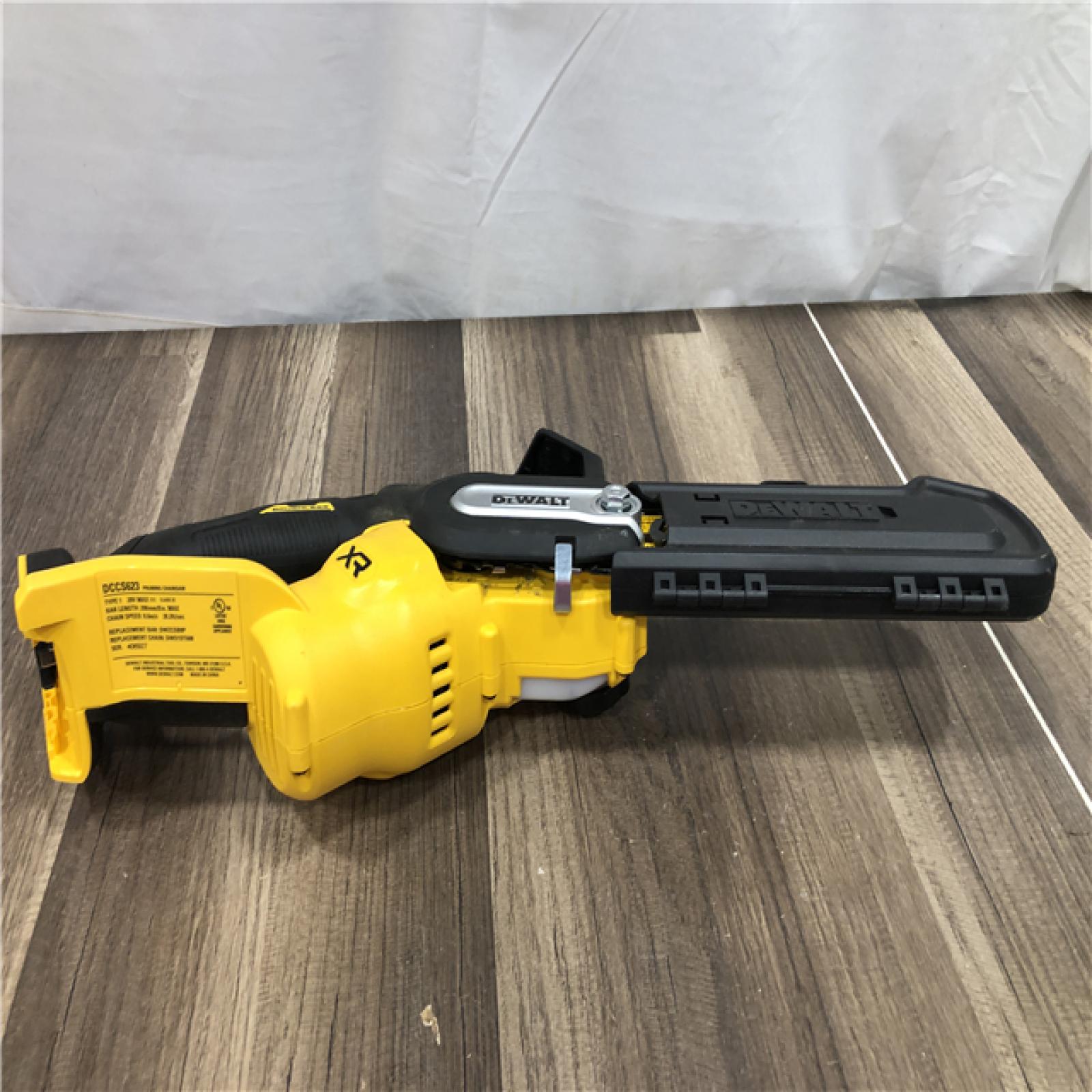 AS-IS DEWALT 20-Volt MAX 8 in. Brushless Cordless Battery Powered Pruning Mini Chainsaw (Tool Only)