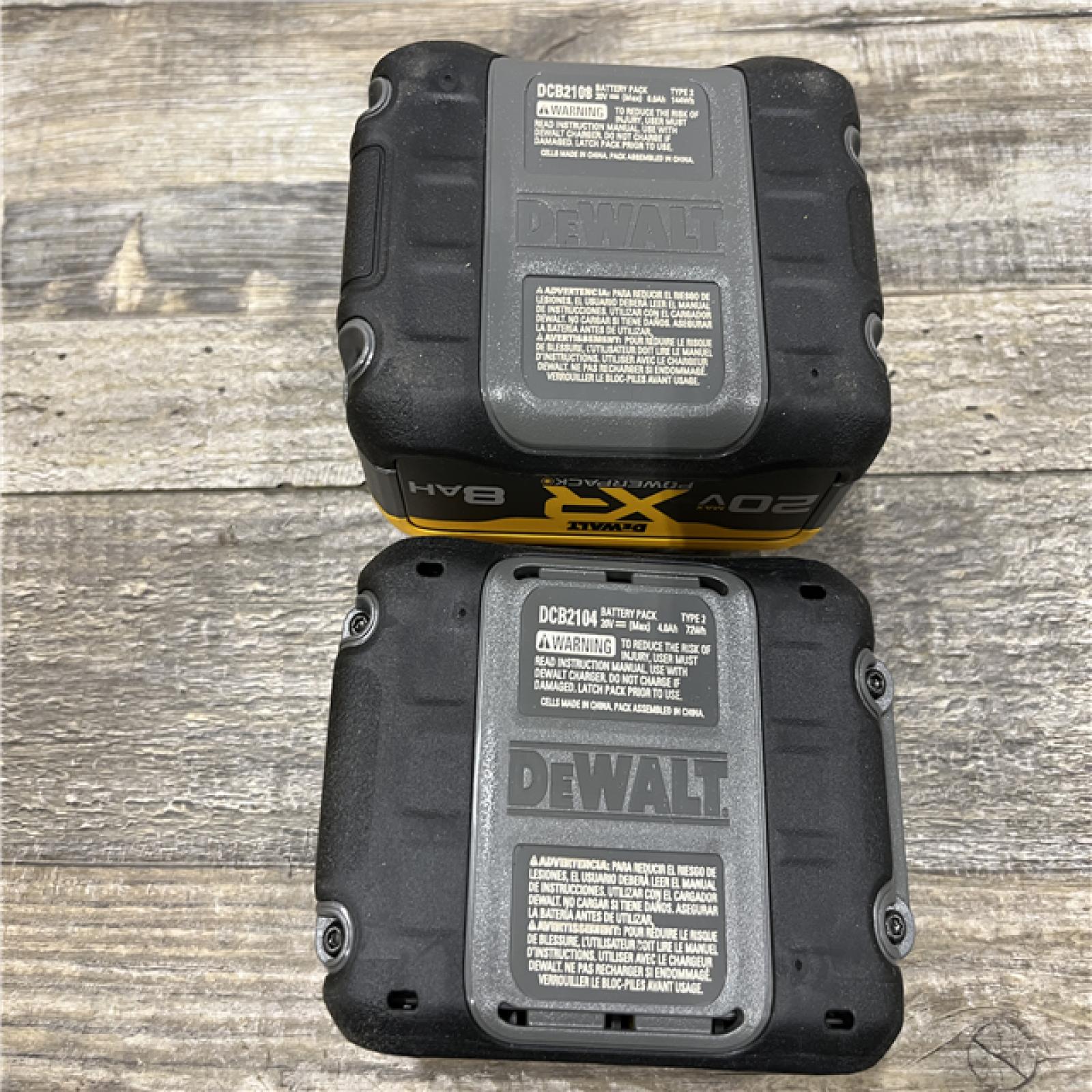 LIKE NEW - DEWALT 20V XR Lithium-Ion Starter Pack with 8.0 Ah and 4.0 Ah Battery Packs and Charger