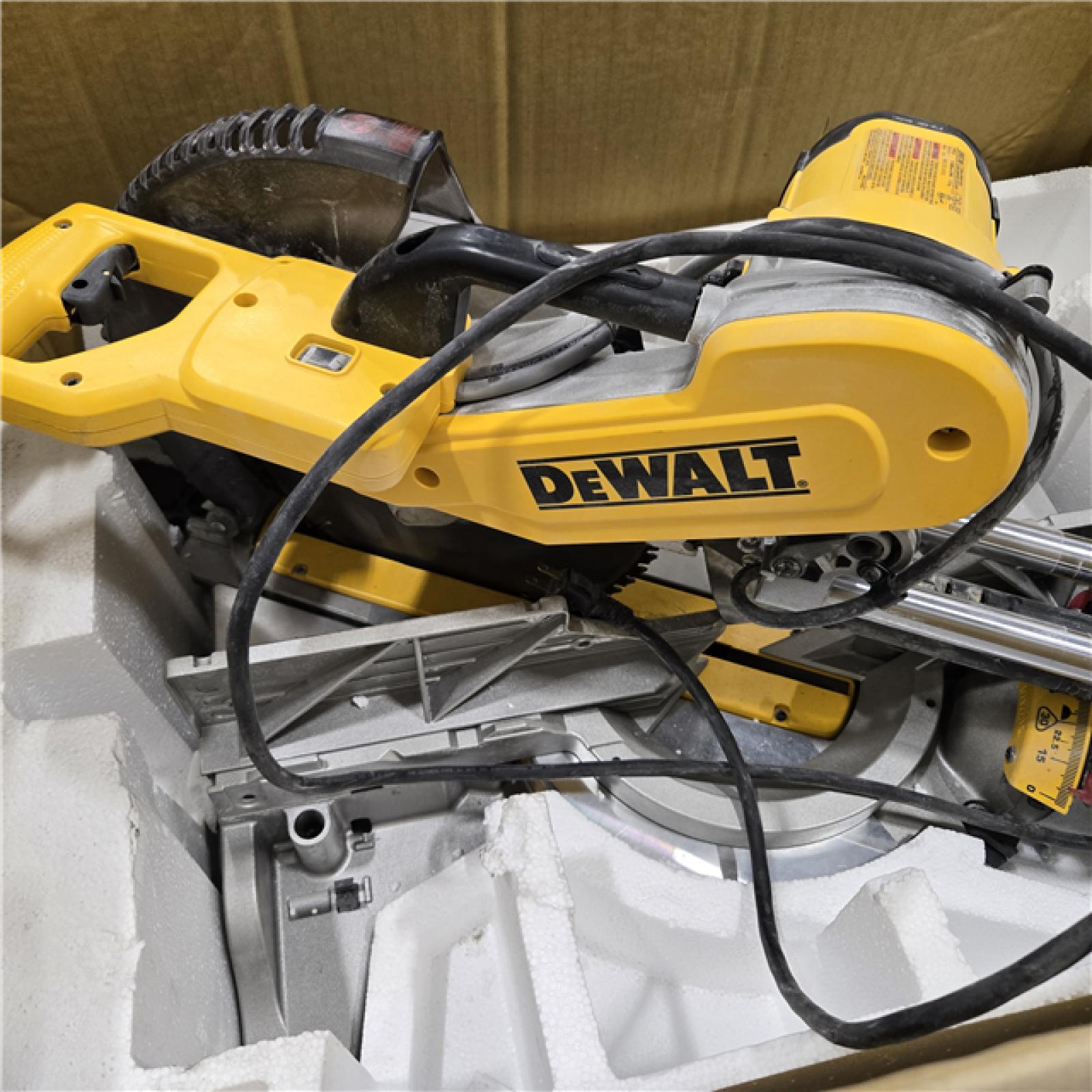 AS-IS  DEWALT 12 Double Bevel Sliding Compound Miter Saw