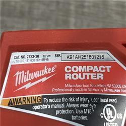 AS-IS Milwaukee FUEL 18V Lithium-Ion Brushless Cordless Compact Router (Tool-Only)