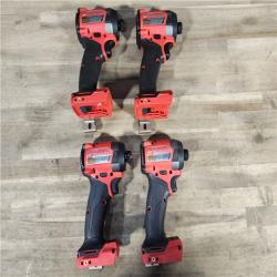 HOUSTON LOCATION - AS-IS (4) Milwaukee 2953-20 18V Lithium-Ion Brushless Cordless 1/4   Hex Impact Driver (TOOL ONLY)