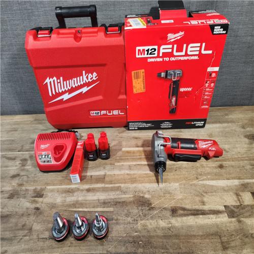 HOUSTON LOCATION - AS-IS (APPEARS LIKE NEW) Milwaukee M12 FUEL Brushless Cordless ProPEX Expander Tool Kit w/ ProPEX Heads and Hard Case