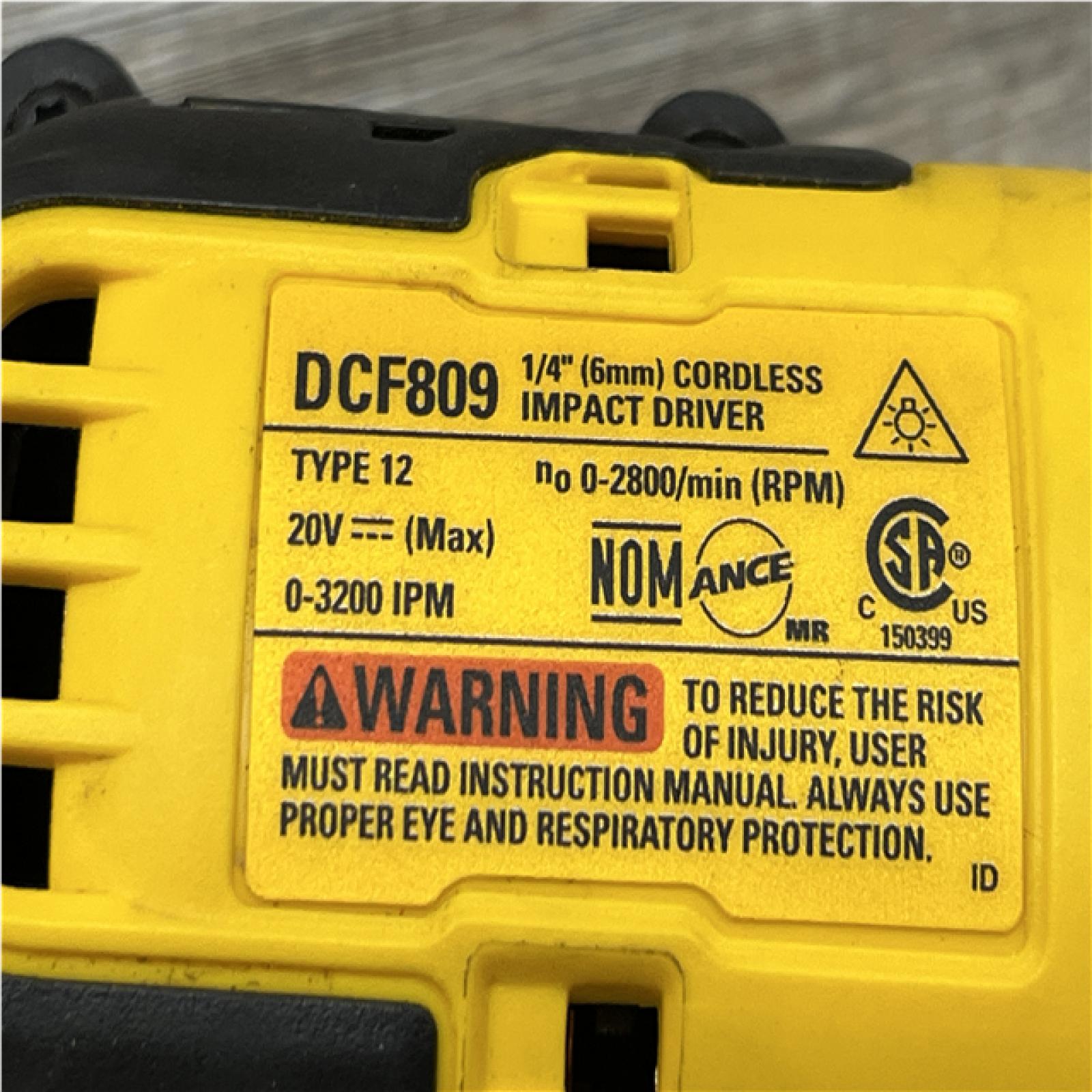 AS-IS DEWALT Atomic 20V Max Lithium-Ion Brushless Cordless Compact 1/4 in. Impact Driver Kit