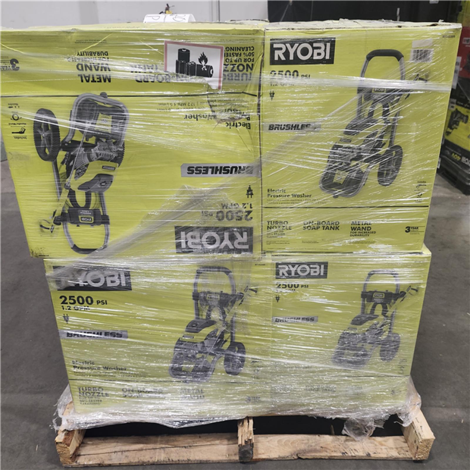 Dallas Location - NEW- RYOBI 2500 PSI 1.2 GPM High Performance Cold Water Electric Pressure Washer( Lot Of 10)