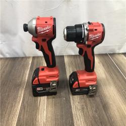 AS-IS Milwaukee 18-Volt Lithium-Ion Brushless Cordless Compact Hammer Drill/Impact Combo Kit