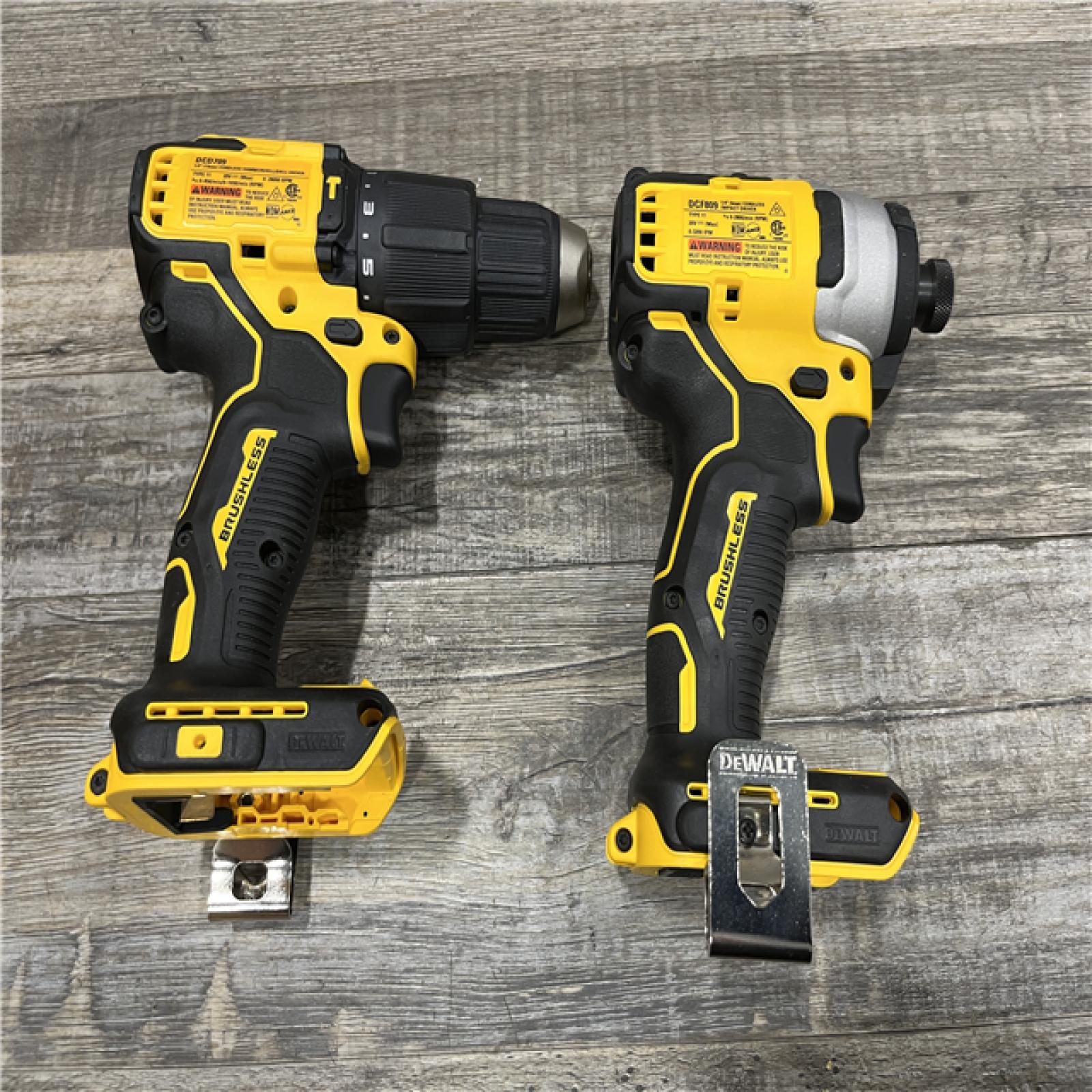 AS-IS DEWALT ATOMIC 20-Volt MAX Lithium-Ion Cordless Hammer Drill/Impact Combo Kit