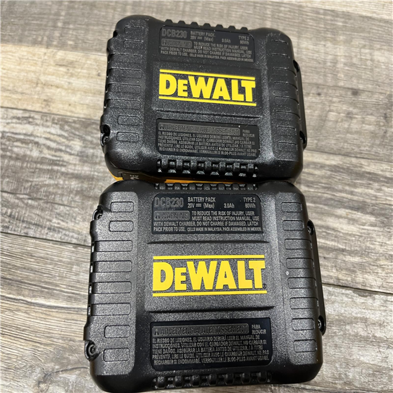 AS-IS DEWALT 20V MAX Compact Lithium-Ion 3.0Ah Battery Pack (2 Pack)