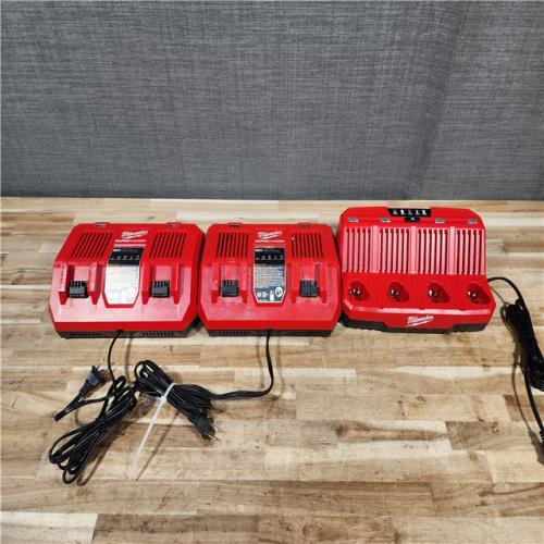 HOUSTON LOCATION - AS-IS MILWAUKEE BATTERY CHARGER PACK QTY - 3