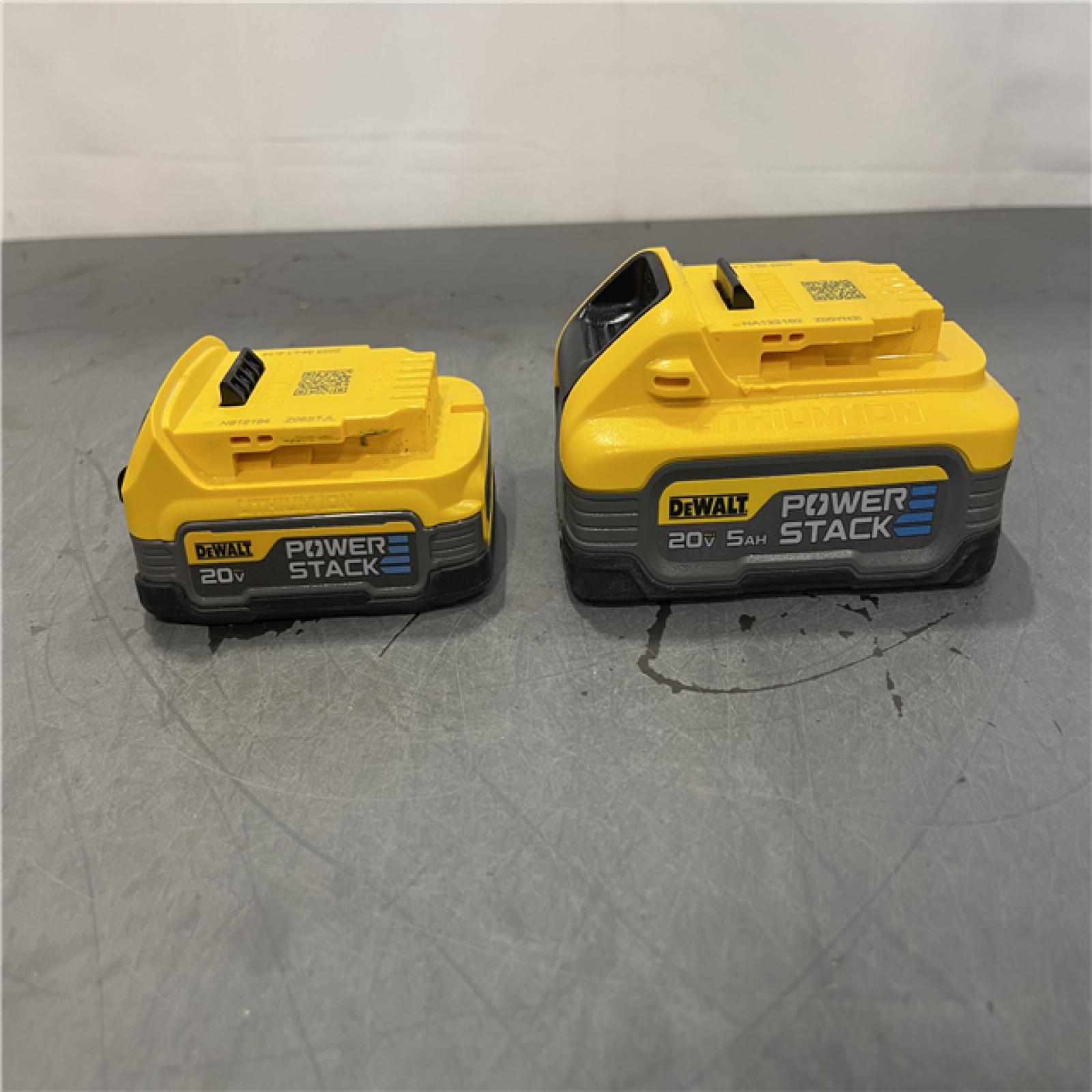 AS-IS - Dewalt 20V MAX POWERSTACK Lithium-Ion Batteries and Charger Starter Kit