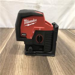 AS-IS Milwaukee 12-Volt Lithium-Ion Cordless Green 125 ft. Cross Line and Plumb Points Laser Level (Tool-Only)