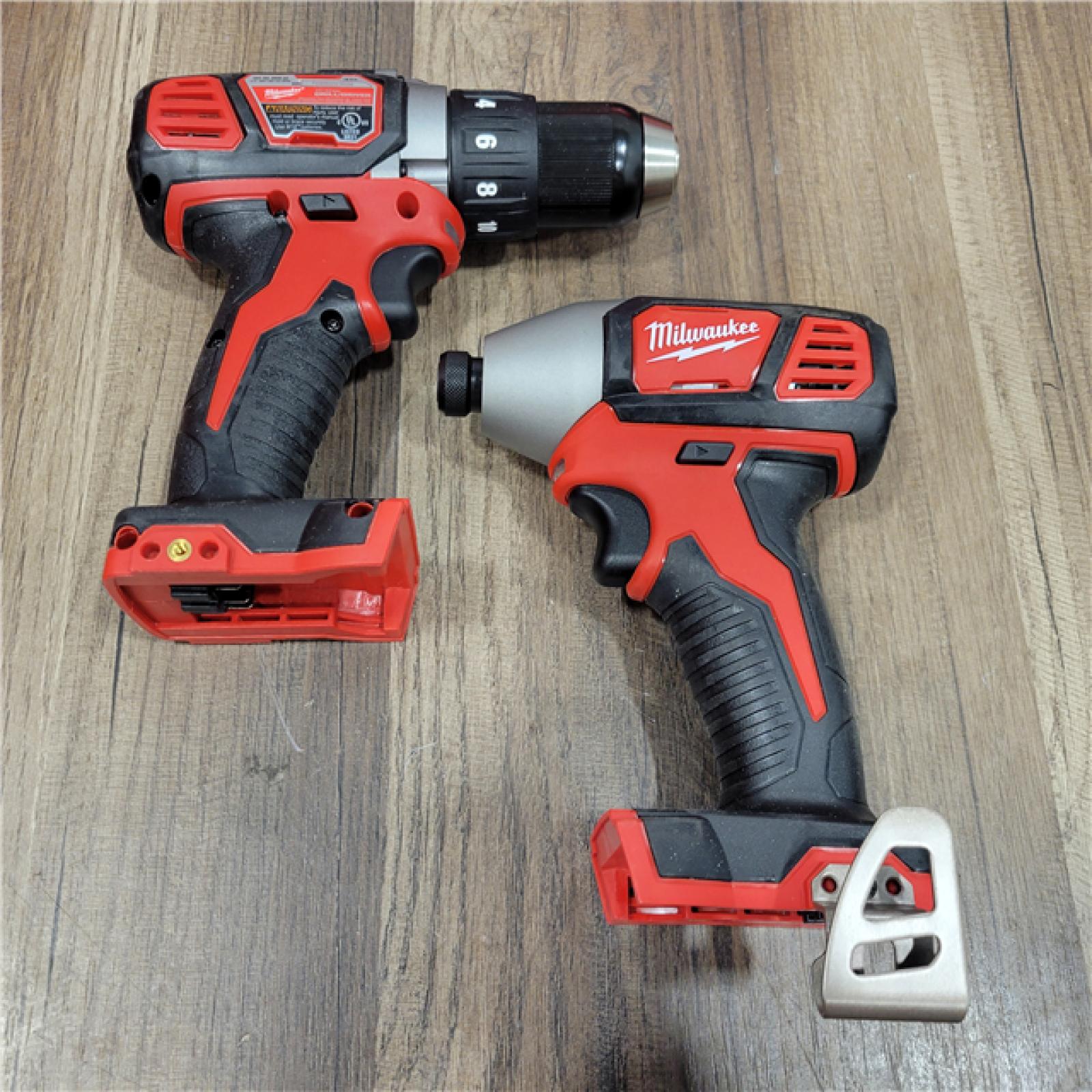 AS-IS Milwaukee M18 18V Cordless Brushed 2 Tool Drill/Driver and Impact Driver Kit
