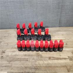 HOUSTON LOCATION - AS-IS MILWAUKEE BATTERY PACK QTY - 20