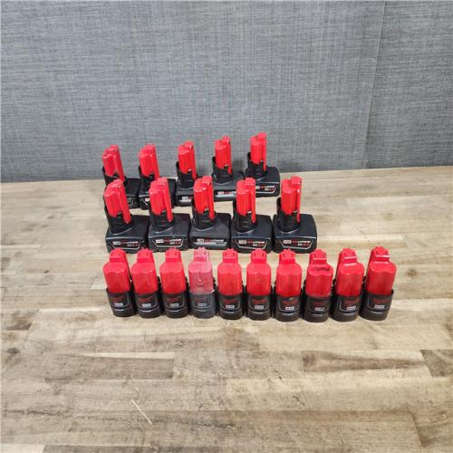 HOUSTON LOCATION - AS-IS MILWAUKEE BATTERY PACK QTY - 20