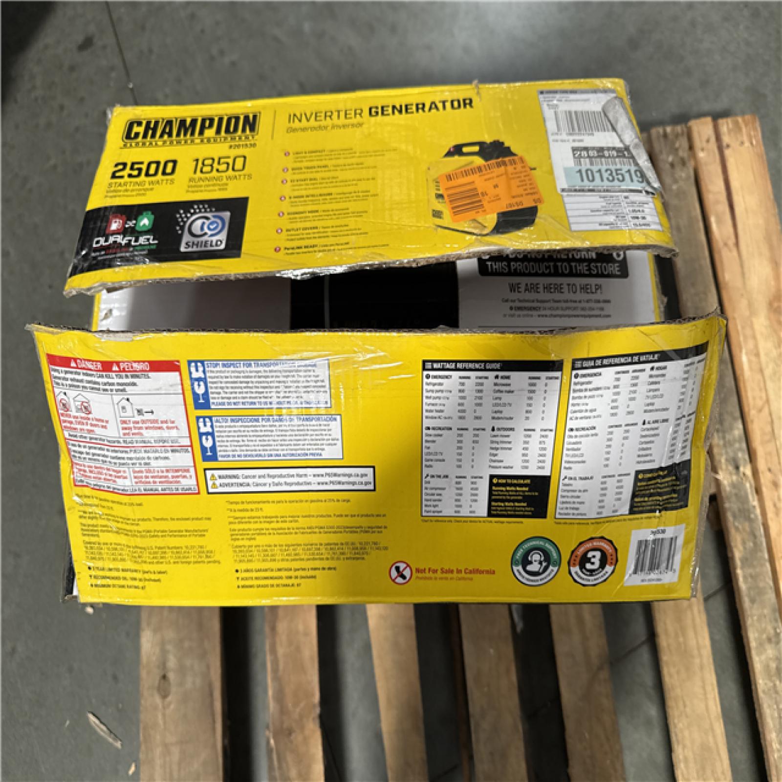 California AS-IS Champion Portable Inverter Generator