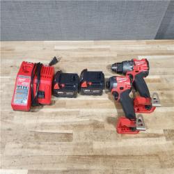 HOUSTON LOCATION - AS - IS Milwaukee FUEL 18V Lithium-Ion Brushless Cordless Hammer Drill and Impact Driver Combo Kit