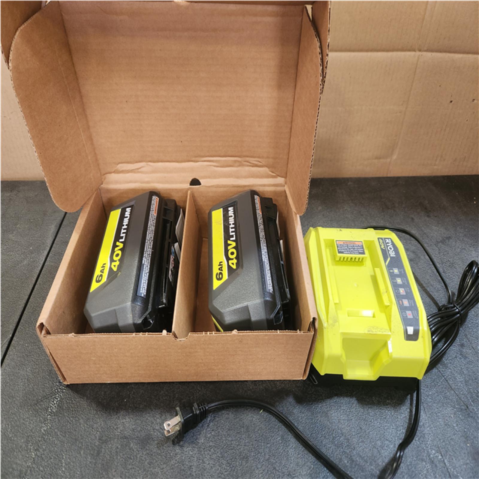 Phoenix NEW RYOBI 40V Lithium-Ion (2) 4.0 Ah Battery/4A Fast Charger Starter Kit
