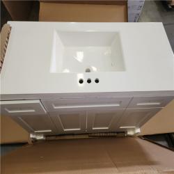 Phoenix NEW Glacier Bay Everdean 49 in. Single Sink White Bath Vanity with White Cultured Marble Top (Assembled)