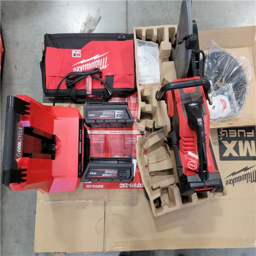 CALIFORNIA AS-IS MILWAUKEE 14 CUT-OFF SAW w/ RAPIDSTOP KIT 2 BATTERIES AND CHARGER INCLUDED
