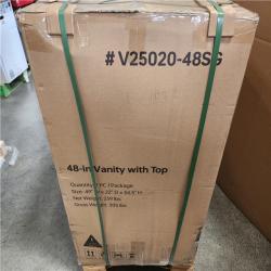 Phoenix NEW DELUXE LIVING Lisbon 48-in Sea Green Undermount Single Sink Bathroom Vanity with Carrara (SEALED)