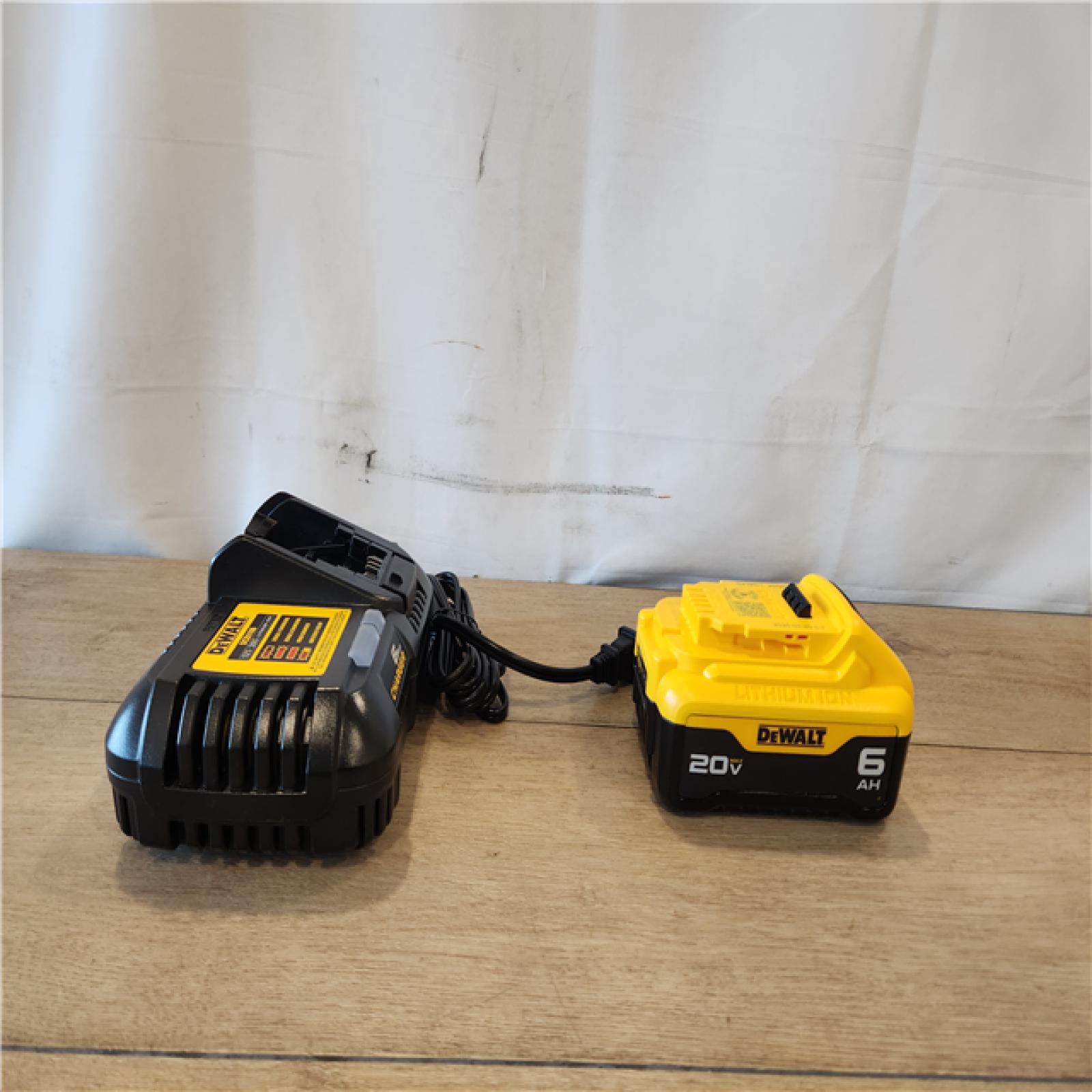 AS-IS- DEWALT 20V MAX Lithium-Ion 6.0 Ah Battery and Charger
