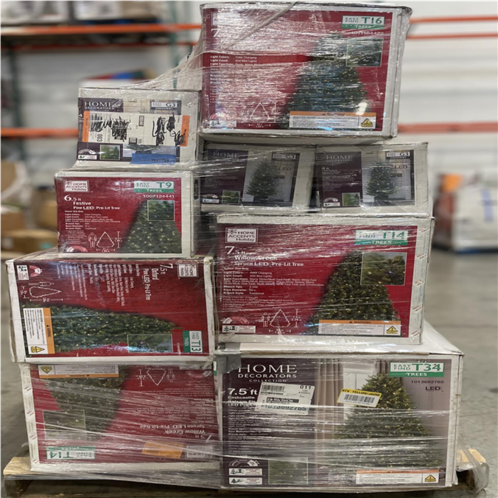 DALLAS LOCATION- AS-IS Mixed Christmas Tree PALLET (9 UNITS)