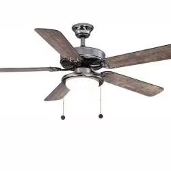 DALLAS LOCATION - Hampton Bay Trice 52 in. LED Gunmetal Ceiling Fan with Light Kit  (18 UNITS)