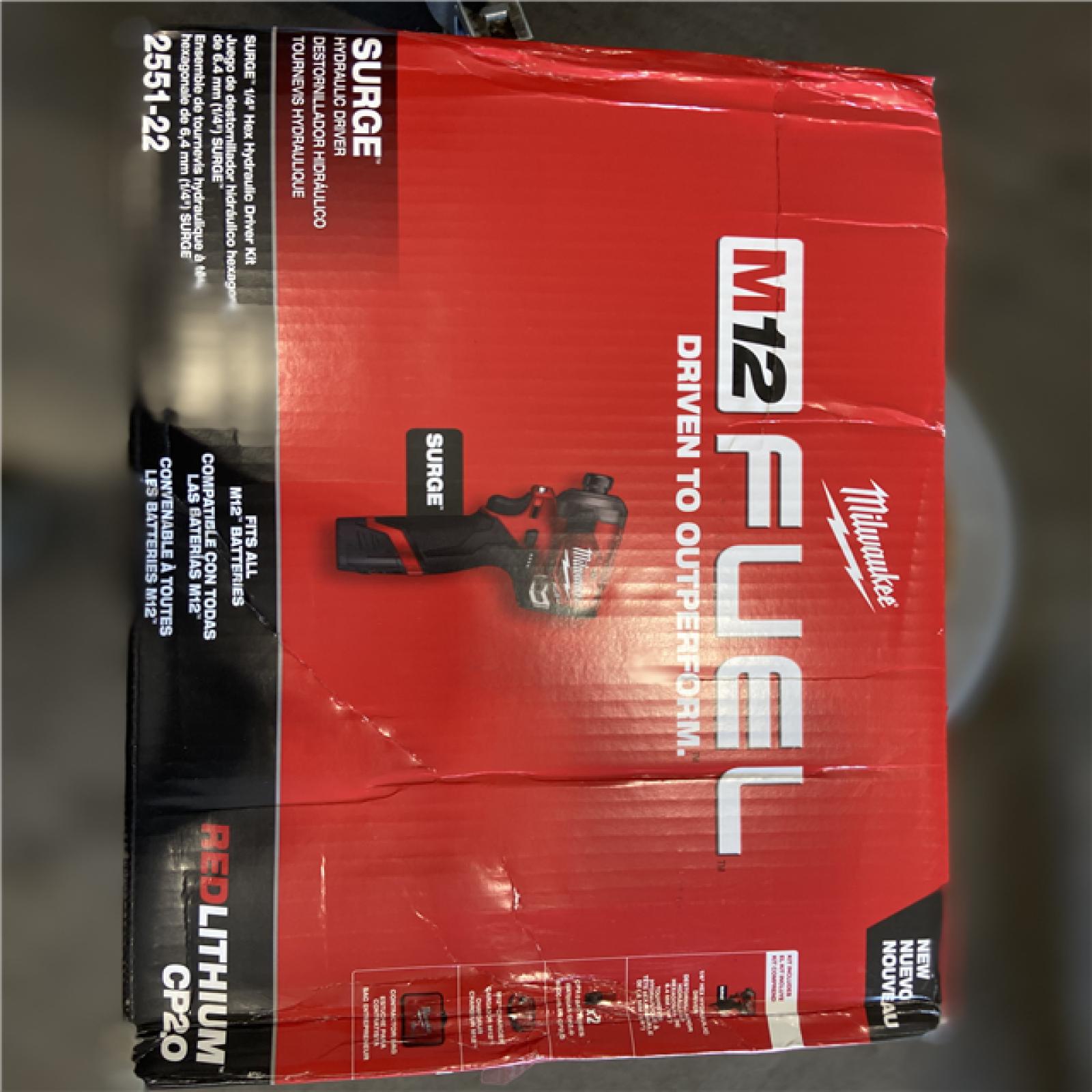 LIKE NEW! - Milwaukee M12 FUEL SURGE 12V Lithium-Ion Brushless Cordless 1/4 in. Hex Impact Driver Compact Kit w/Two 2.0Ah Batteries  Bag