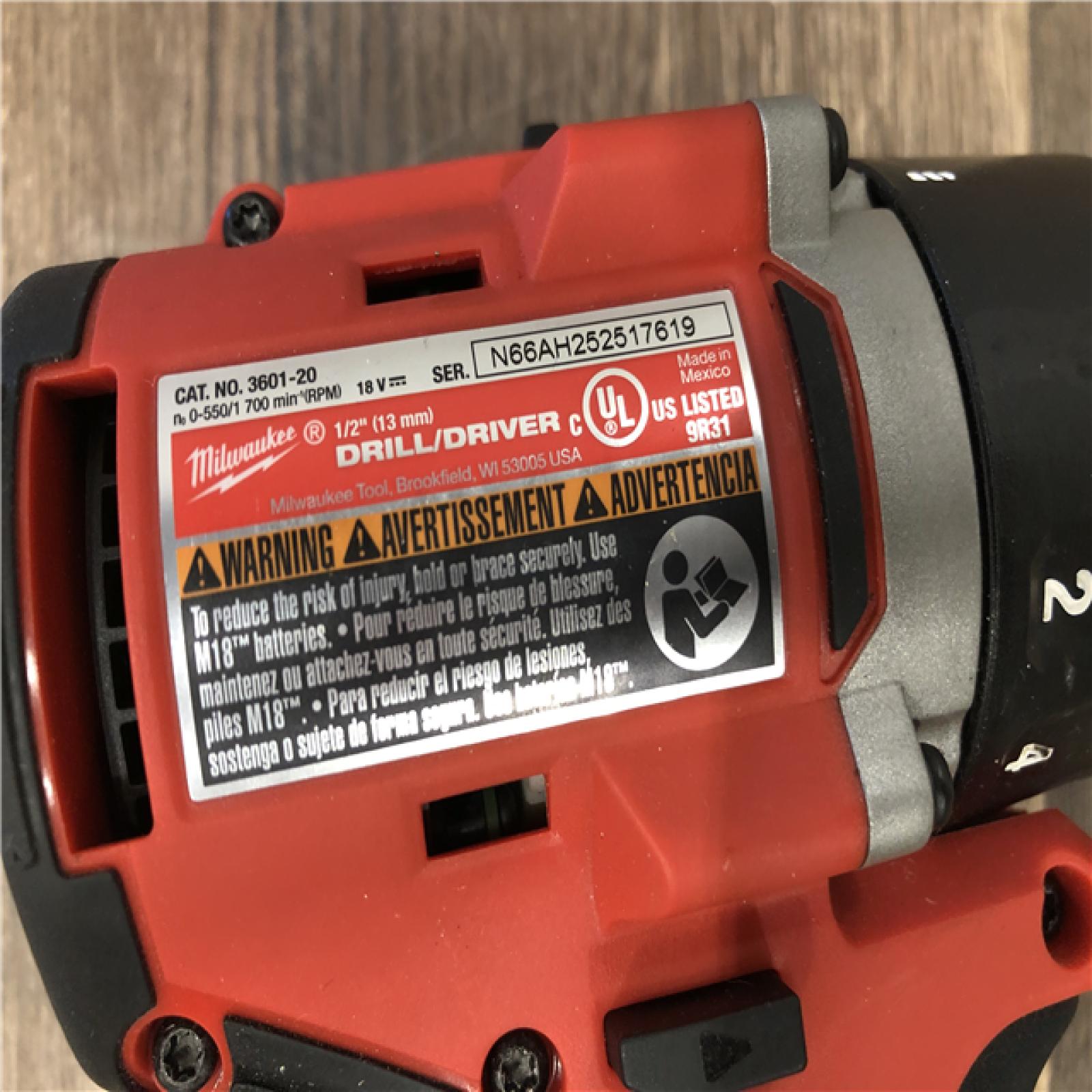 AS-IS Milwaukee 18V Lithium-Ion Brushless Cordless 1/2 in. Compact Drill/Driver (Tool-Only)