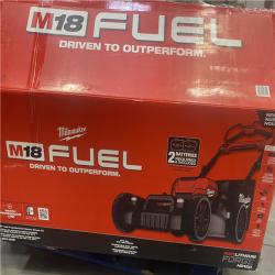 Dallas Location - As-Is Milwaukee M18 FUEL 21 Self-Propelled Dual Battery Mower Kit w/ (2) 12 Ah Forge Batteries & Dual Bay Rapid Charger