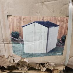 Phoenix Location AS-IS Rubbermaid 96 Cubic Feet Low-Profile Slide Lid Outdoor Storage Shed