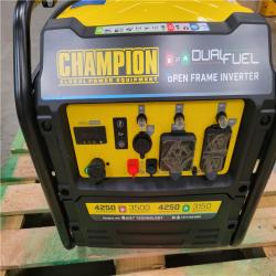 CALIFORNIA NEW CHAMPION OPEN FRAME 4 250 STARTING WATT 3 500 RUNNING WATT INVERTER GENERATOR
