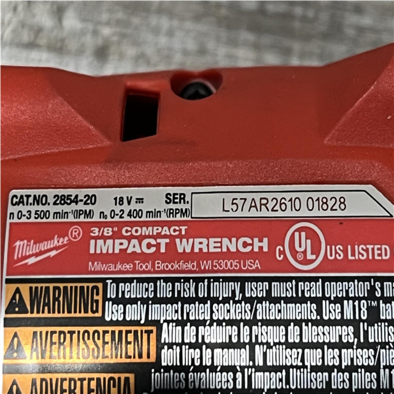 AS-IS Milwaukee FUEL GEN-3 18V Lithium-Ion Brushless Cordless 3/8 in. Compact Impact Wrench with Friction Ring (Tool-Only)