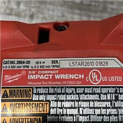 AS-IS Milwaukee FUEL GEN-3 18V Lithium-Ion Brushless Cordless 3/8 in. Compact Impact Wrench with Friction Ring (Tool-Only)