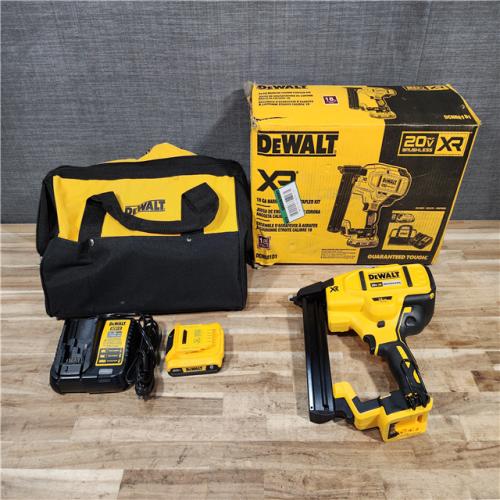 HOUSTON LOCATION - AS-IS DEWALT 20V MAX XR Lithium-Ion Cordless 18-Gauge Narrow Crown Stapler Kit