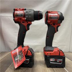 AS-IS Milwaukee FUEL 18V Lithium-Ion Brushless Cordless Hammer Drill and Impact Driver Combo Kit