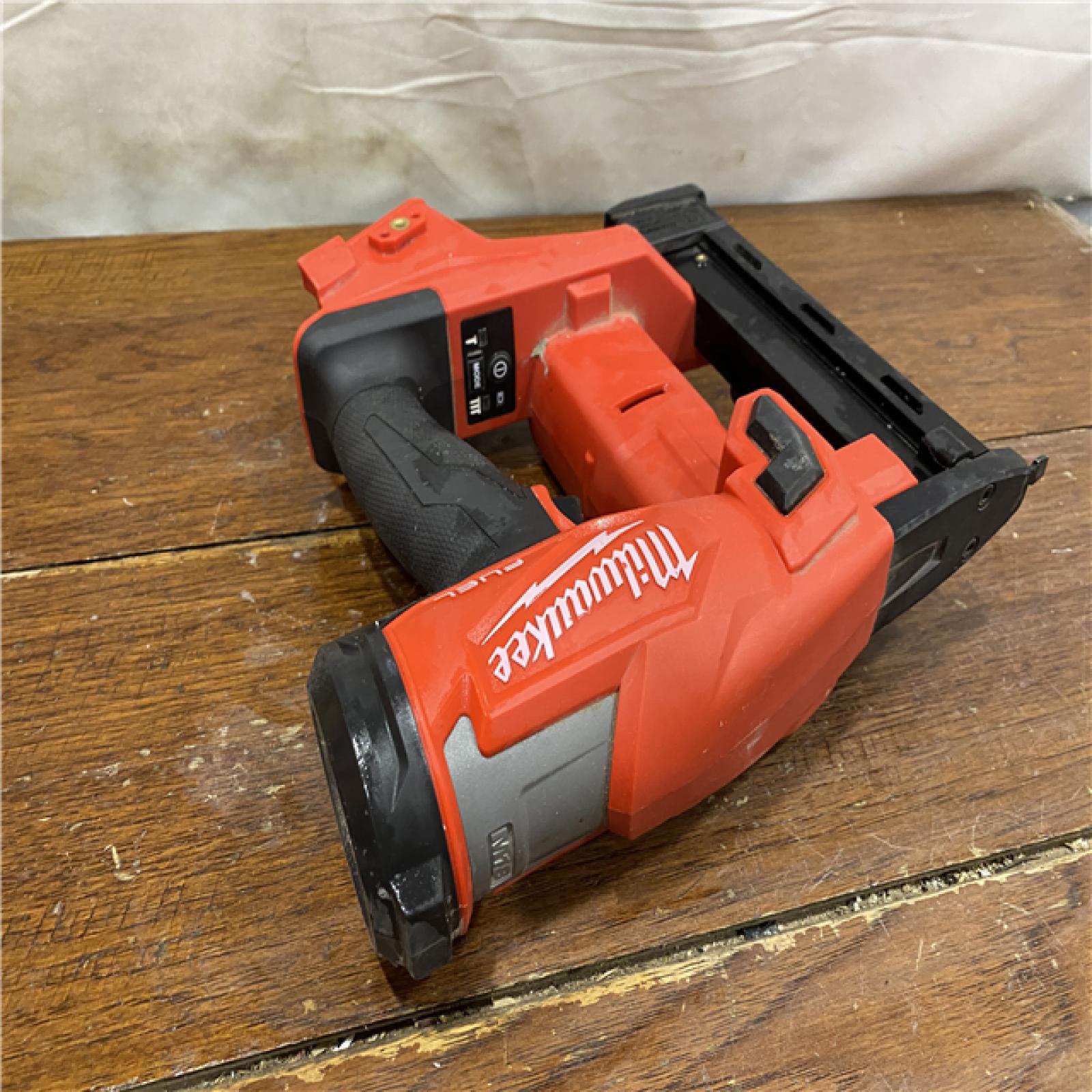 AS-IS MILWAUKEE FUEL 18-Volt Lithium-Ion Brushless Cordless 18-Gauge 1/4 in. Narrow Crown Stapler (Tool-Only)