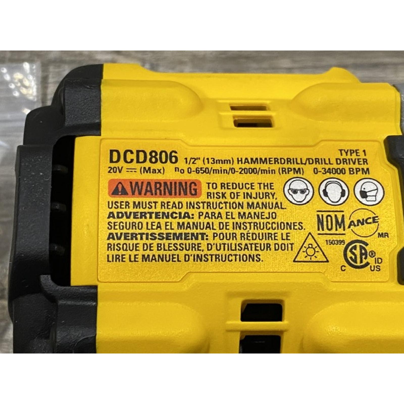 AS-IS DEWALT 20V XR Brushless Cordless 1/2 in. Hammer Drill (Tool-Only)