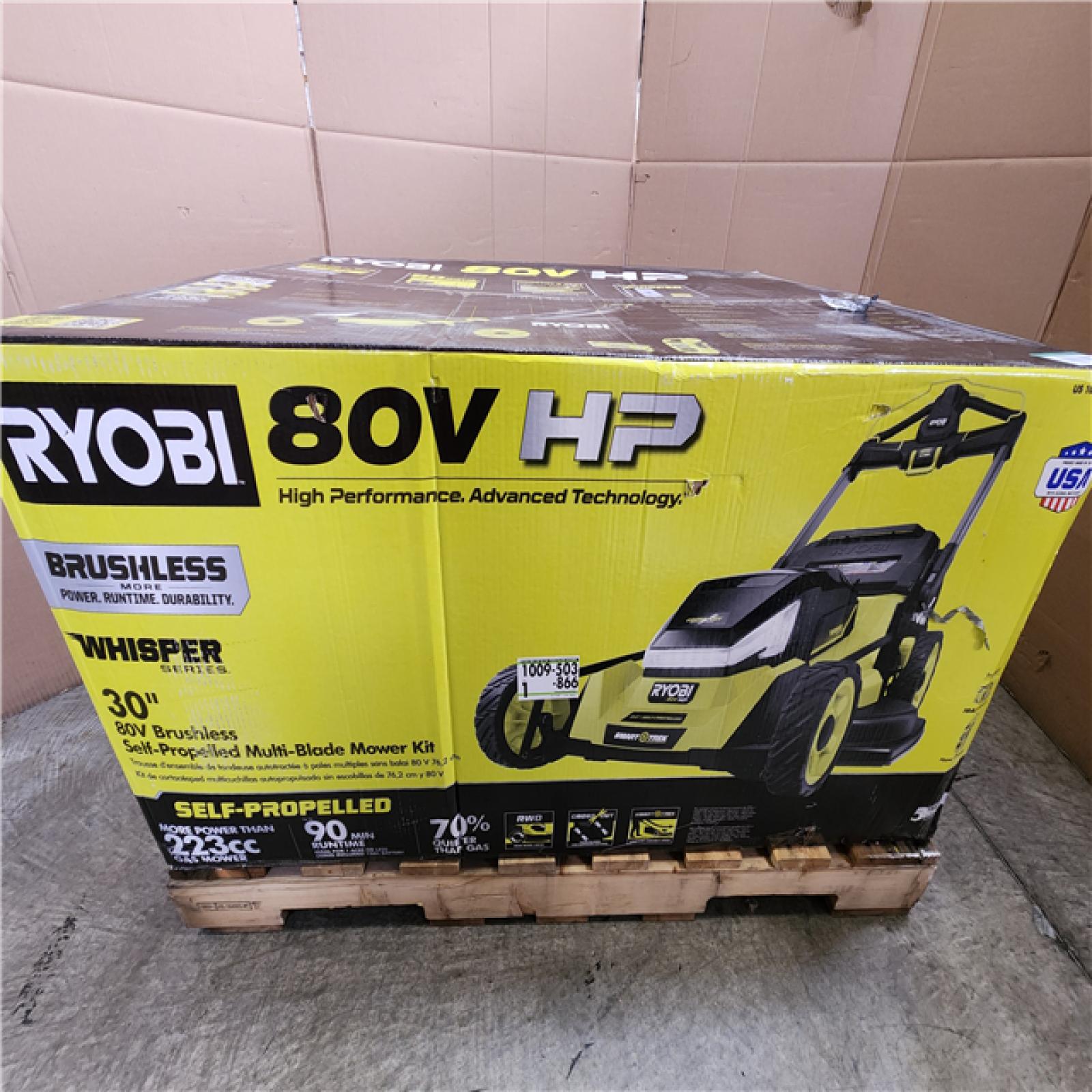 Phoenix NEW RYOBI 80V HP Brushless Battery Cordless Electric 30 in. Multi-Blade Lawn Mower with Battery and Charger