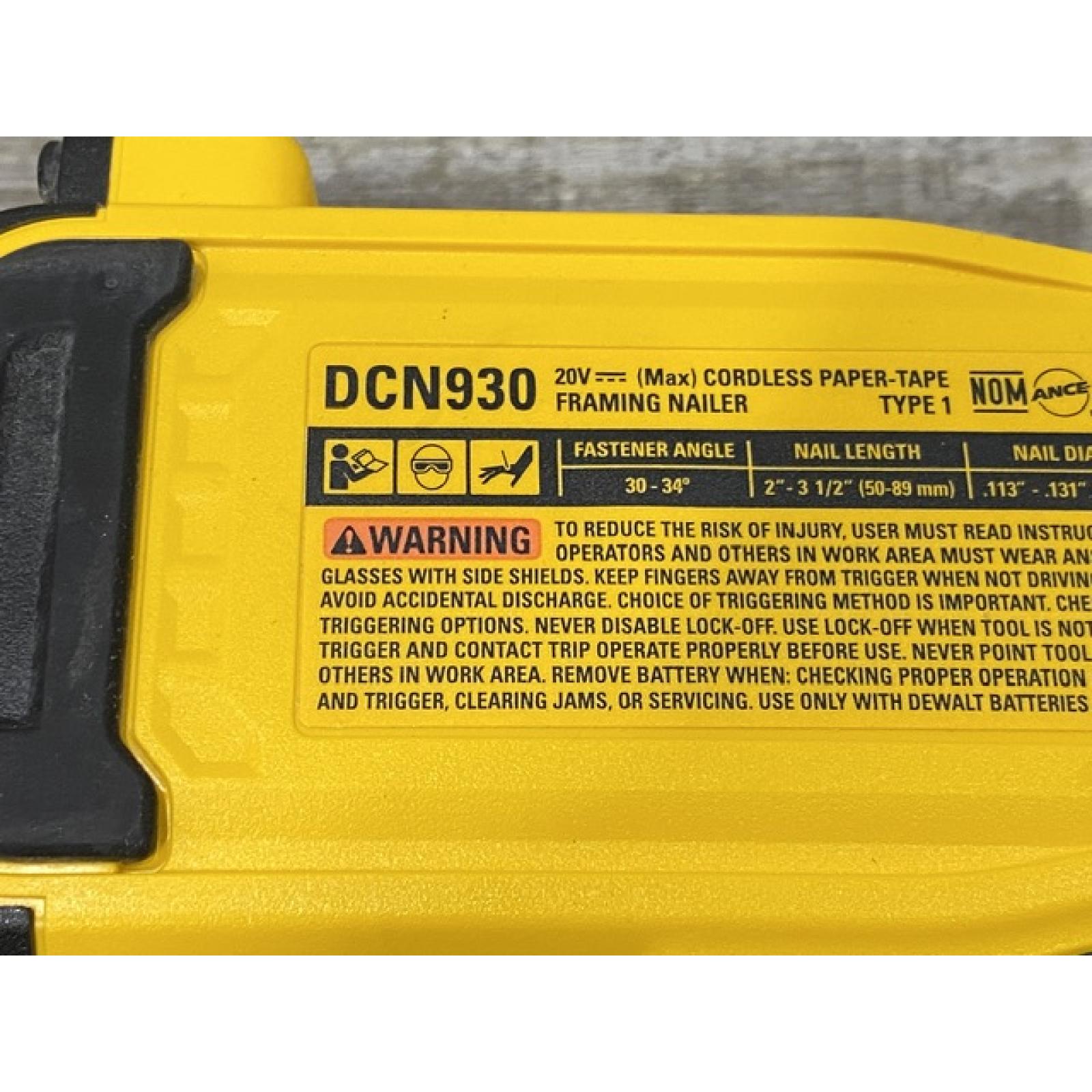 AS-IS DEWALT 20V 30 Degree Cordless Framing Nailer (Tool-Only)